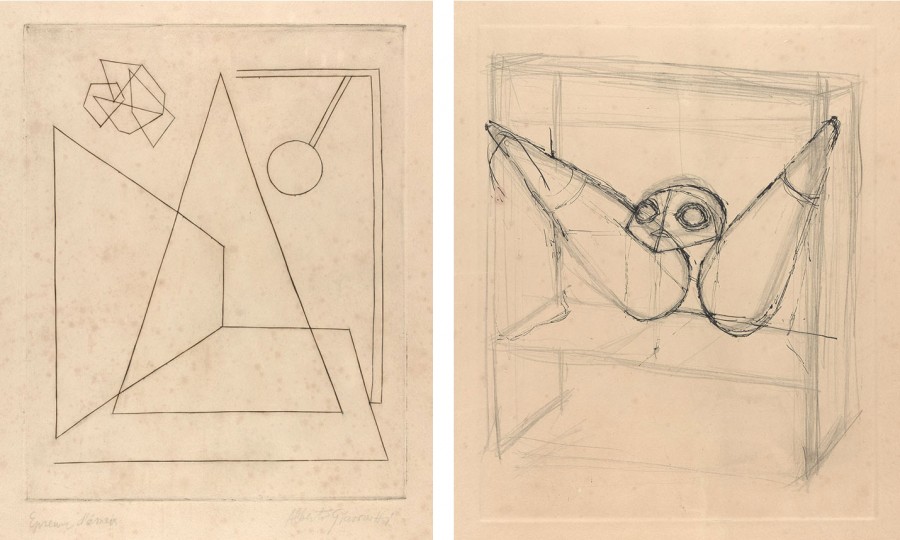Alberto Giacometti - Composition II, 1934&thinsp;&ndash;1935 (verso: Projet pour une sculpture), 1934&thinsp;&ndash;1935