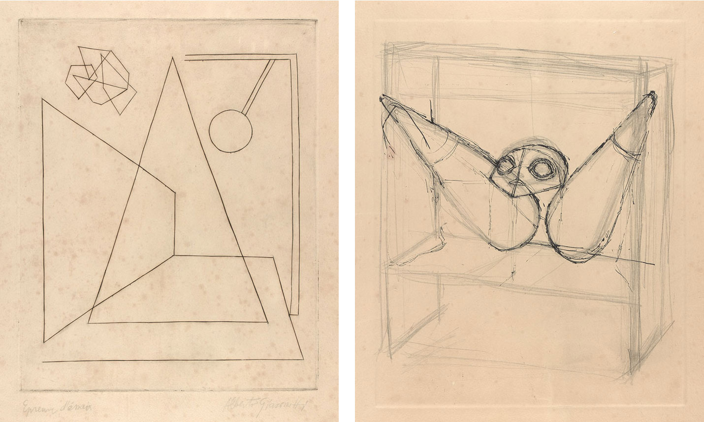 Composition II, 1934&thinsp;&ndash;1935 (verso: Projet pour une sculpture)