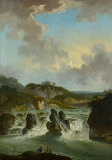 Johann Heinrich W&uuml;est - Schaffhauser Rheinfall, um 1775, um 1775