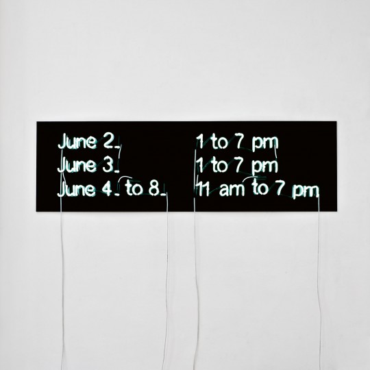 Jonathan Monk - Art Basel Opening Hours (2008), 2008, 2008
