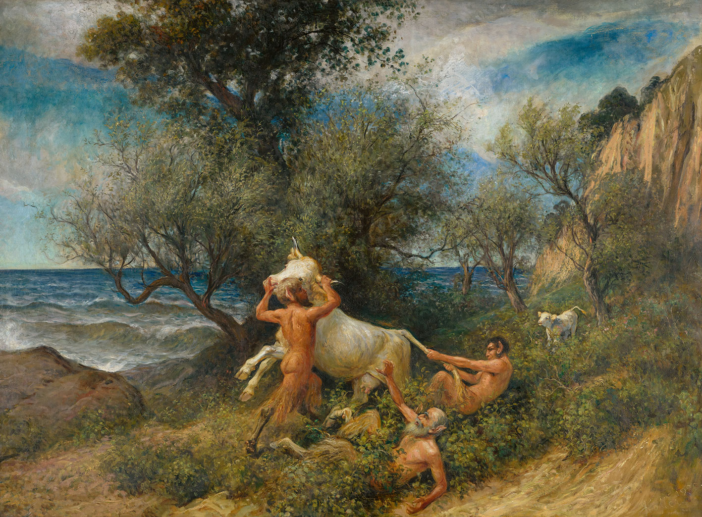 Drei Faune mit Kuh und Kalb, 1900